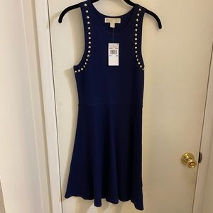 NWT Michael by Michael Kors Navy Sweater Dress Women's Size XS